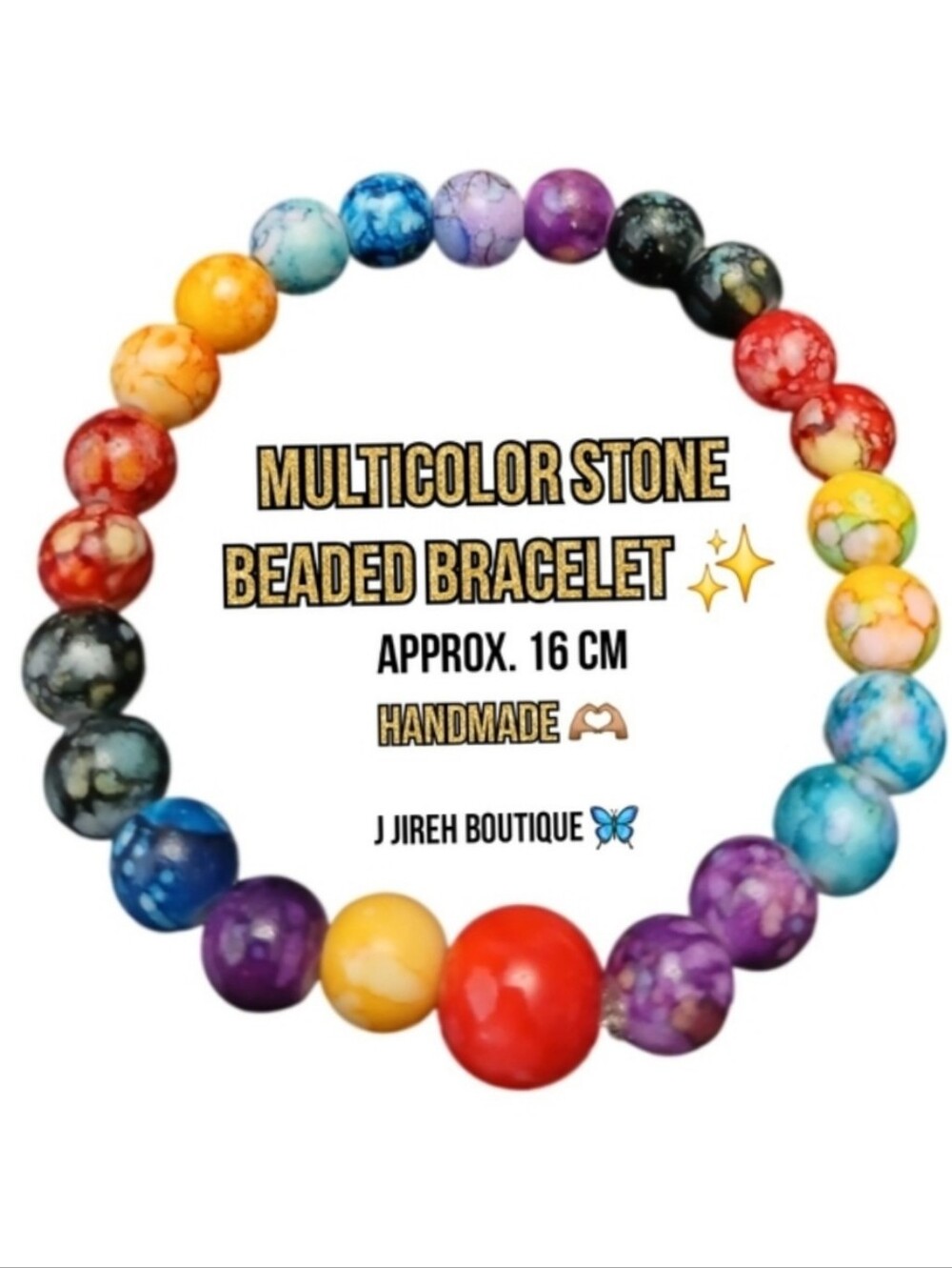 Multicolor Stone Beaded Bracelet
